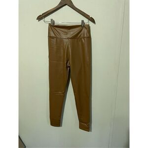 New Ginasy Women's Stretchy Faux Leather Leggings Pants High Waisted Tights S